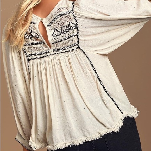 Free People boho embroidery top XS - Picture 4 of 9